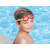 Bestway Aqua Burst swimming goggles for kids, red, worn by a child