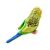 Side View of Plush Budgerigar Toy, 13cm Stuffed Parrot