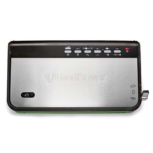 FoodSaver FFS005X vákuumfóliázó, fekete és rozsdamentes acél, felülnézet