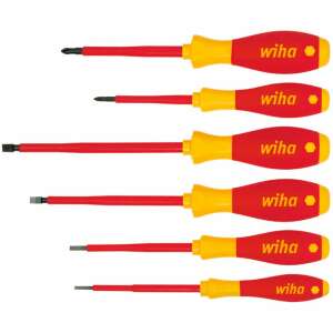 Zestaw izolowanych śrubokrętów Wiha 320NK6, 6 sztuk, do prac elektrycznych - Klucz do wtyczek