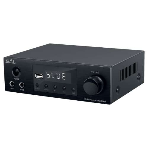 SAL Multimédia Erősítő, 2x50w, BT-FM-USB-OPTI-KOAX
