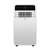 Home ACH 12000 mobile air conditioner, front view, white and black