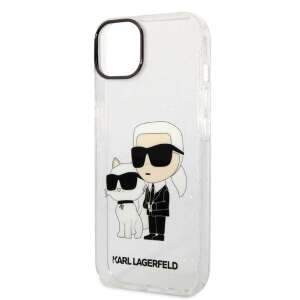 Karl Lagerfeld Liquid Glitter Karl and Choupette NFT Apple iPhone 14 Plus Clear Silicone Back Cover Case - Karl Lagerfeld Phone Case