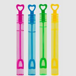 4 Neonfarbene Blasenstäbe, herzförmige Stäbe, Zauberblasen, Kinderspielzeug, Outdoor-Spaß - Seifenblasen