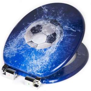 SmileHOME by Pepita MDF WC ülőke lassan záródó fedéllel - Foci #kék-fehér