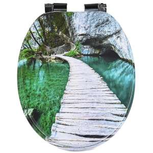 SmileHOME by Pepita MDF WC ülőke lassan záródó fedéllel - Híd #zöld-fehér