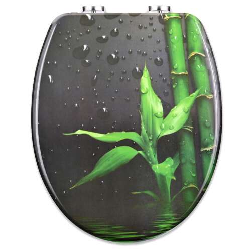 SmileHOME by Pepita bambusz mintás, lassan záródó WC ülőke