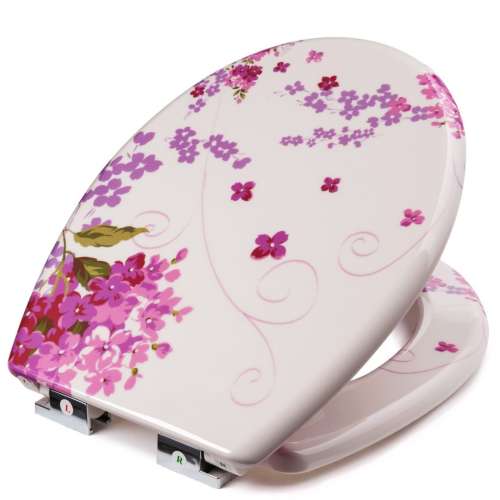 SmileHOME by Pepita virágos WC ülőke lassú záródású fedéllel