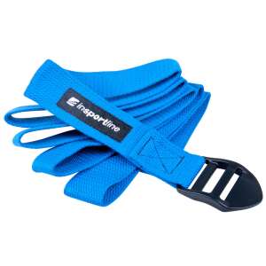 inSPORTline Bokle jóga heveder, kék jóga heveder csattal, jóga heveder nyújtáshoz, jóga heveder rugalmassághoz, jóga heveder kezdőknek, jóga heveder haladóknak, jóga heveder minden szinthez - Edzőheveder