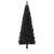 vidaXL Brad de Crăciun jumătate subțire negru de 180 cm cu suport