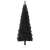 vidaXL Brad de Crăciun jumătate subțire negru de 180 cm cu suport