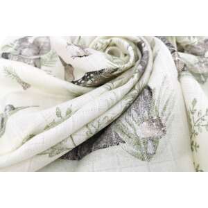 Erdei Barátok Zöld Muszlin Pelenka, 70x80cm, 100% Pamut - Textil pelenka