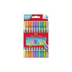 Faber-Castell Markere cu vârf dublu, Pastel, 10 bucăți - Instrumente de desen
