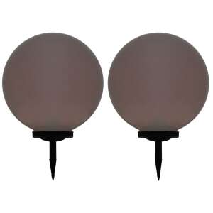 vidaXL 2 db napelemes kültéri LED gömblámpa 50 cm RGB, 2 db-os készlet - Napelemes lámpa