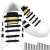 Black elastic no-tie shoelaces for sneakers, easy to use, comfortable, no more tying shoes