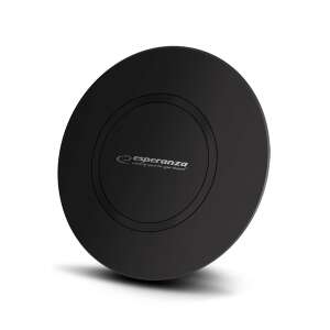 Esperanza EZC102 15W Wireless Charger, black, front view - Wireless Charger