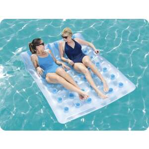 Bestway double inflatable pool mattress with handles, two women relaxing - Bestway Beach mattress
