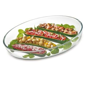 Simax ovale Glasbackform mit gefülltem Zucchini-Rezept - Backgeschirr