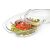 Simax Oval Glass Casserole Dish with Lid and Food