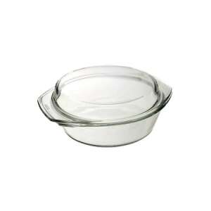 Simax 0.7L round glass baking dish with lid, heat resistant, oven safe - Bakeware