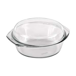 Simax 1.5L round glass baking dish with lid, oven safe, microwave safe, dishwasher safe - Bakeware