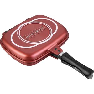 Royalty Line 34cm Double Pan, Non-Stick Surface, Burgundy