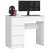 Balkezes White Desk with Drawers for Home Office