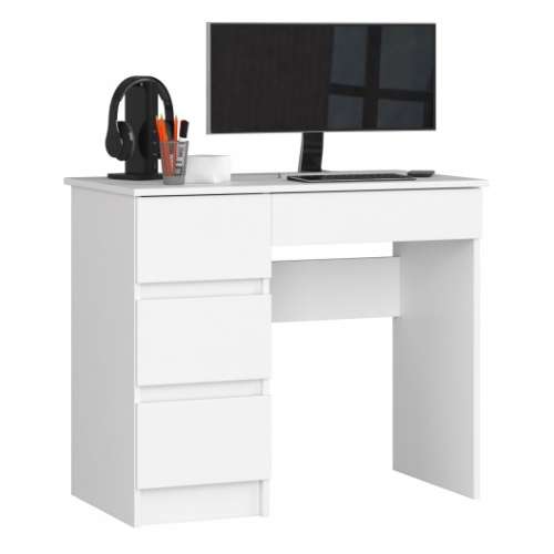 Left-handed desk with drawer P77_90 #white
