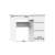 Dimensions of the white computer desk with 4 drawers, Jobbkezes Íróasztal fiókkal P77_90 #fehér