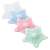 Set of 4 silicone sink drain filters in white, blue, pink, and green, star shaped, for catching food scraps and hair