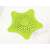Green silicone sink drain filter, star shaped, for catching food scraps and hair