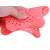 Pink silicone sink drain filter, star shaped, for catching food scraps and hair