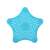 Blue silicone sink drain filter, star shaped, for catching food scraps and hair
