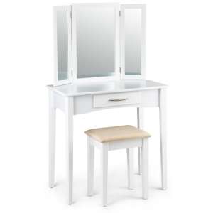 ModernHOME behajtható tükrös Fésülködő asztal + szék #fehér