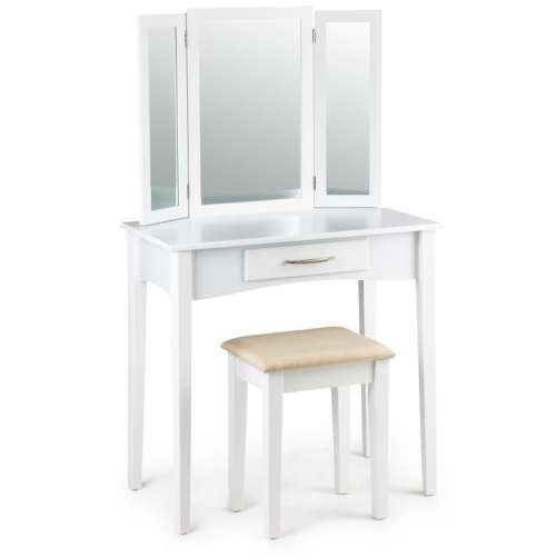 ModernHOME behajtható tükrös Fésülködő asztal + szék #fehér 31623644