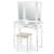 ModernHOME behajtható tükrös Fésülködő asztal + szék #fehér 31623644}