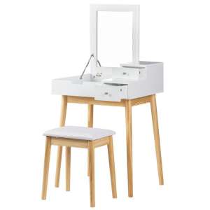 ModernHOME multifunkciós Fésülködő- és íróasztal + szék #fehér