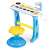Blue kids electronic keyboard with microphone and stool, My Music Station