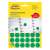 Avery Zweckform 18mm green round dot stickers, 1056 stickers per pack