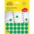 Avery Zweckform green round marking dots packaging, 18mm diameter, 1056 labels.