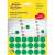 Avery Zweckform green marking dots, 18mm diameter, 1056 dots per pack, for marking, organizing, and designing