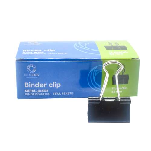 Binder Clips 32mm, 12 Stück/Schachtel, Bluering®