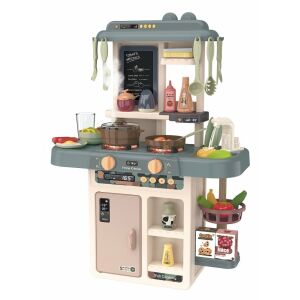 Ecotoys Babakonyha toy kitchen with light and sound effects, grey and pink - Play Kitchen & Toy Kitchen