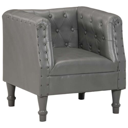 vidaXL Szürke Kecskebőr Fotel - 60x57x64 cm 165438510 - Fotel
