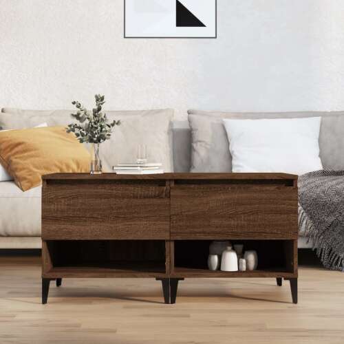 vidaXL 2 db barna tölgyszínű szerelt fa kisasztal 50 x 46 x 50 cm 60244061