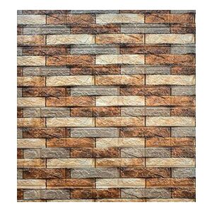 Dekor brown brick effect wallpaper, 5.39 m² coverage - Wallpaper