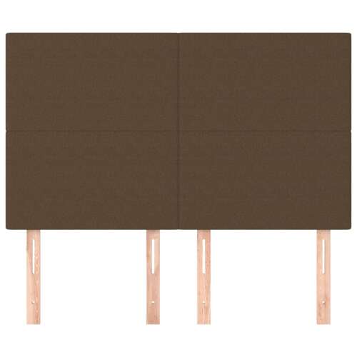 vidaXL 4 db sötétbarna szövet fejtámla, 72 x 5 x 78/88 cm, elülső nézet - Ágytámla