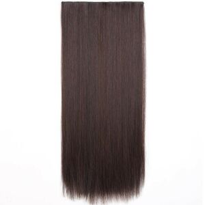 Dark brown straight hair extension - Póthaj