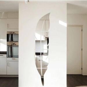 Toll alakú Tükör Matrica - Ezüst - 120x30 cm in modern kitchen setting - Mirror