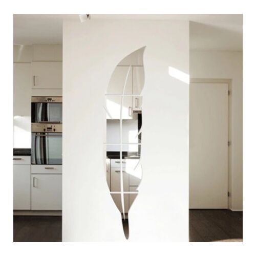 Toll alakú Tükör Matrica - Ezüst - 120x30 cm in modern kitchen setting